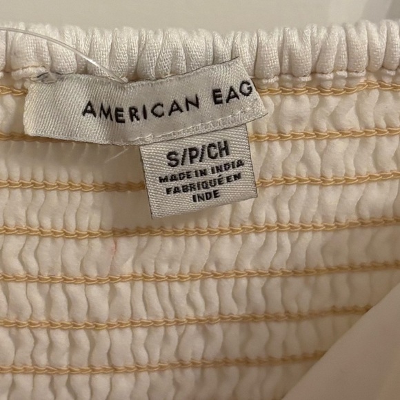 American Eagle Cream denim Jumpsuit - Picture 3 of 6